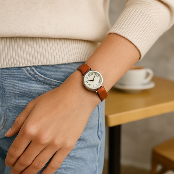 A New Day Women’s Easy-Read Analog Watch – Brown Adjustable Band - Picture 2 of 4